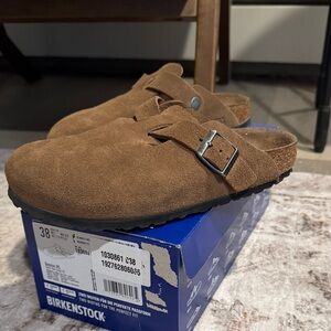 Birkenstock Boston Suede Clogs